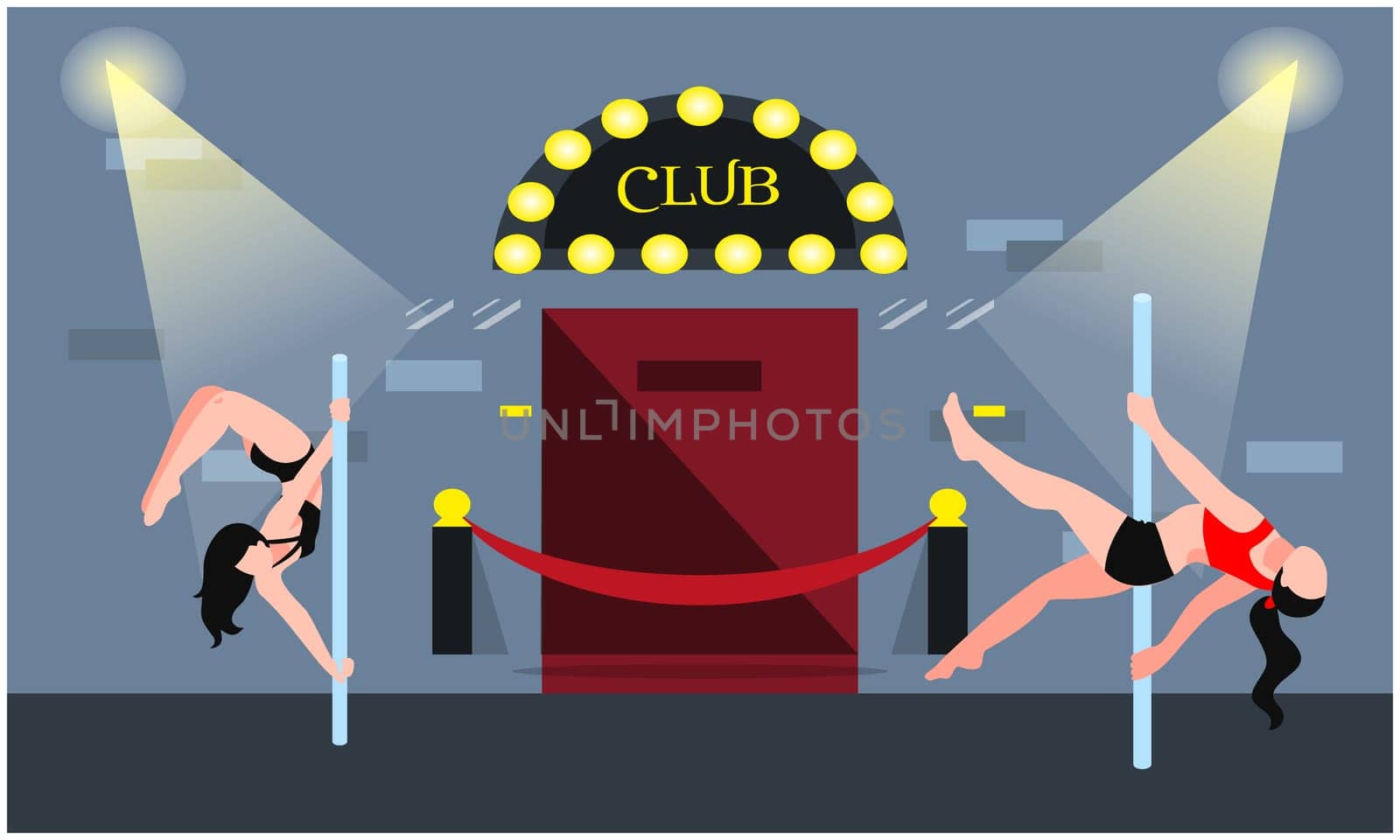 sexy girls are dancing in a club