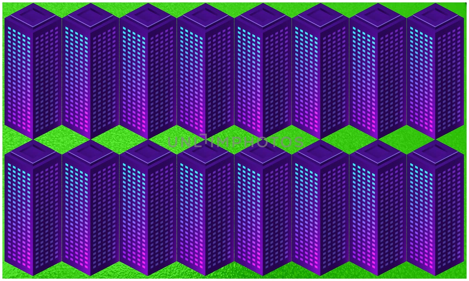 digital textile design of big blocks on abstract background
