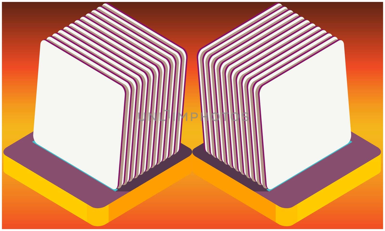 digital textile design of big boxes on abstract backgrounds