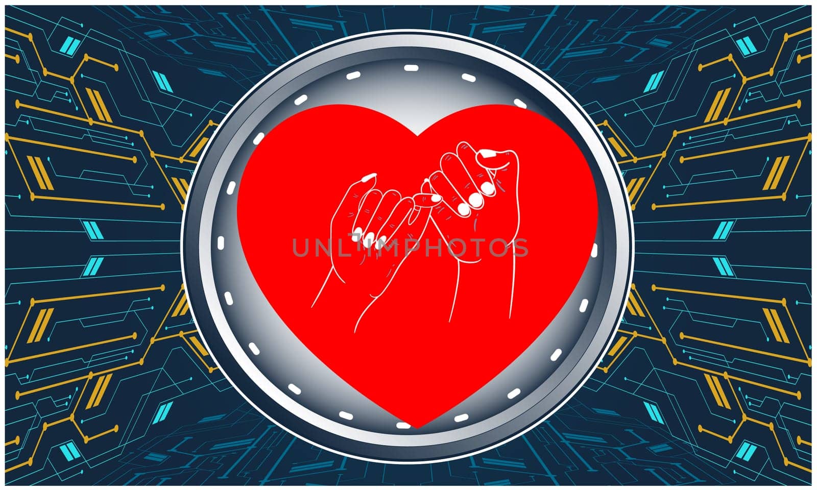 Heart showing true love of a couple connecting with one another