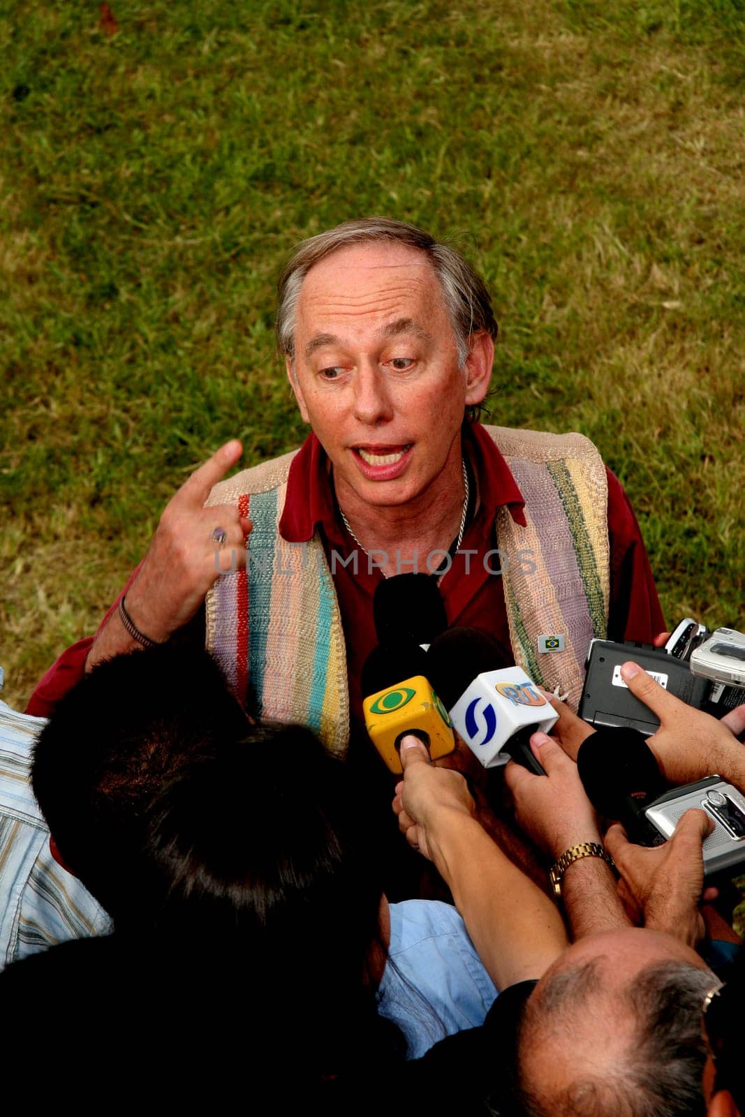 caravelas, bahia / brazil - june 5, 2009: Carlos Minc, Minister of the Environment of President Lula's government, is seen in the city of Caravelas.