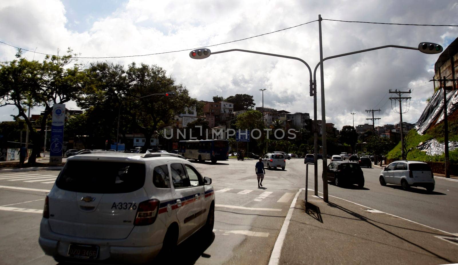 salvador, bahia / brazil - July 11, 2018: Semaphoric view of Joao Mangabeira Square.