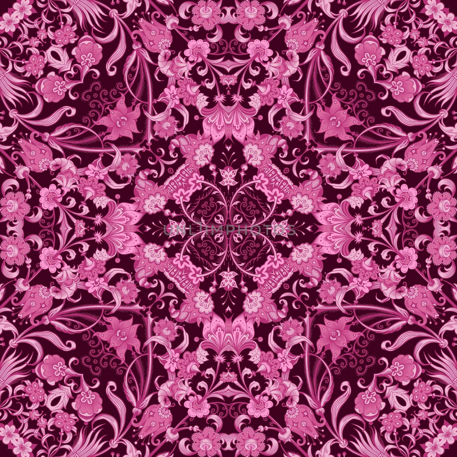 Vector abstract ethnic nature hand drawn ornamental background. Colorful seamless pattern