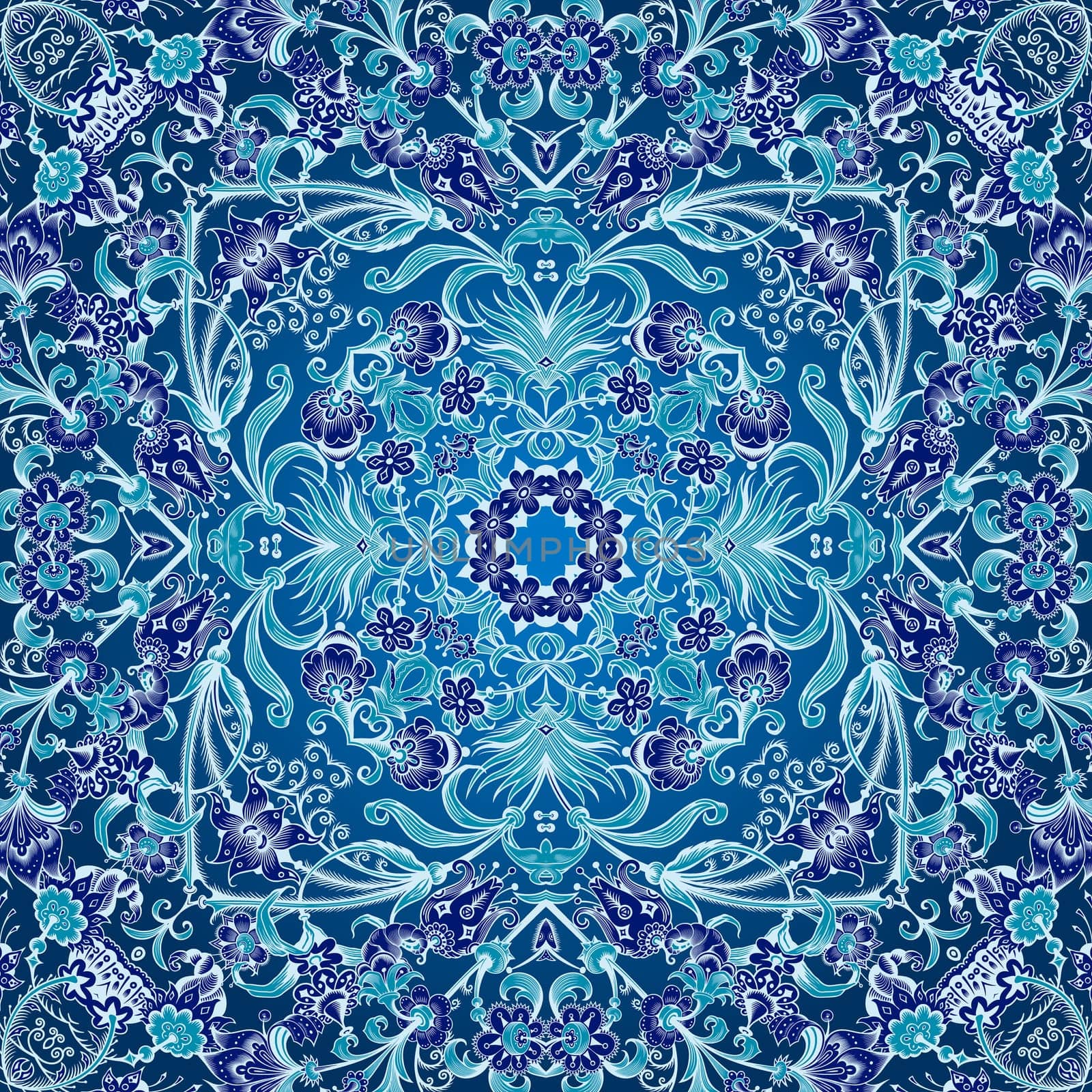 Vector abstract ethnic nature hand drawn ornamental background. Colorful seamless pattern
