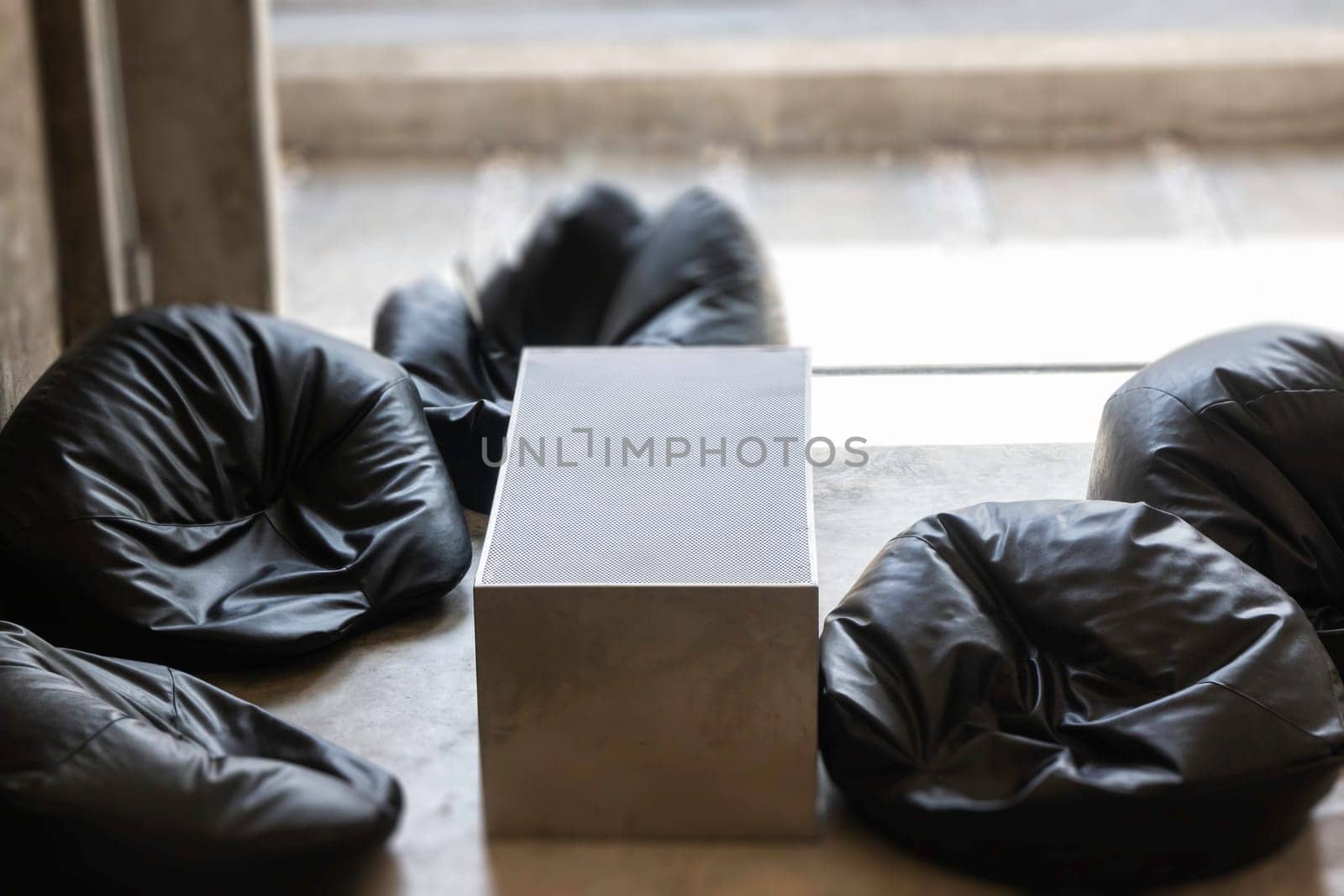 Minimal loft style coffee shop, stock photo