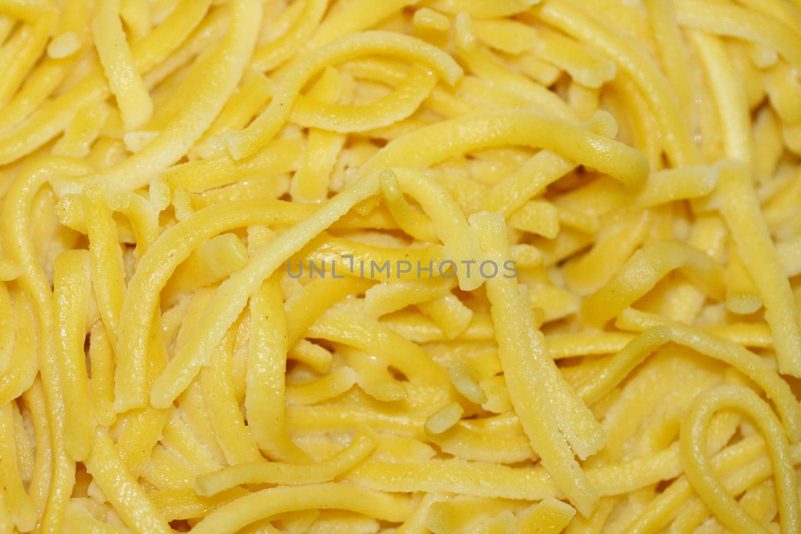 Spaghetti is a pasta dish from Italy