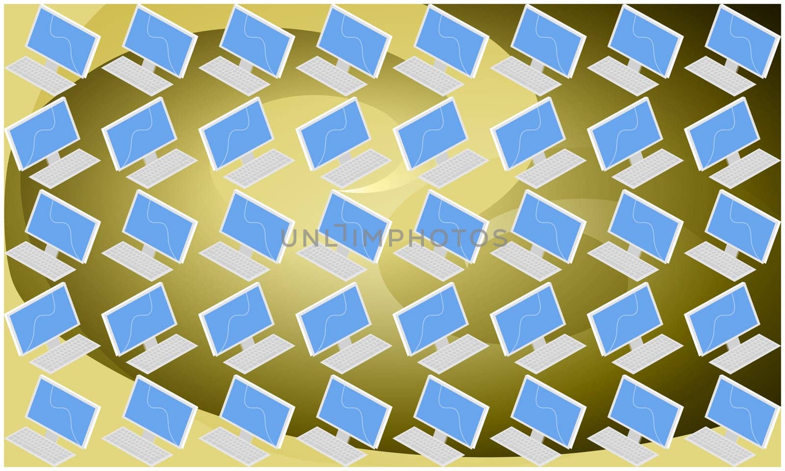 digital textile design of electronic devices on abstract background