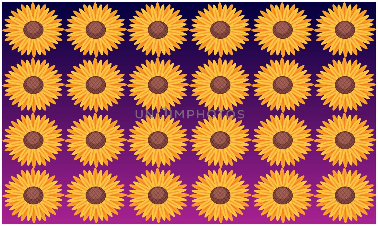 digital textile design of sunflower art on abstract background