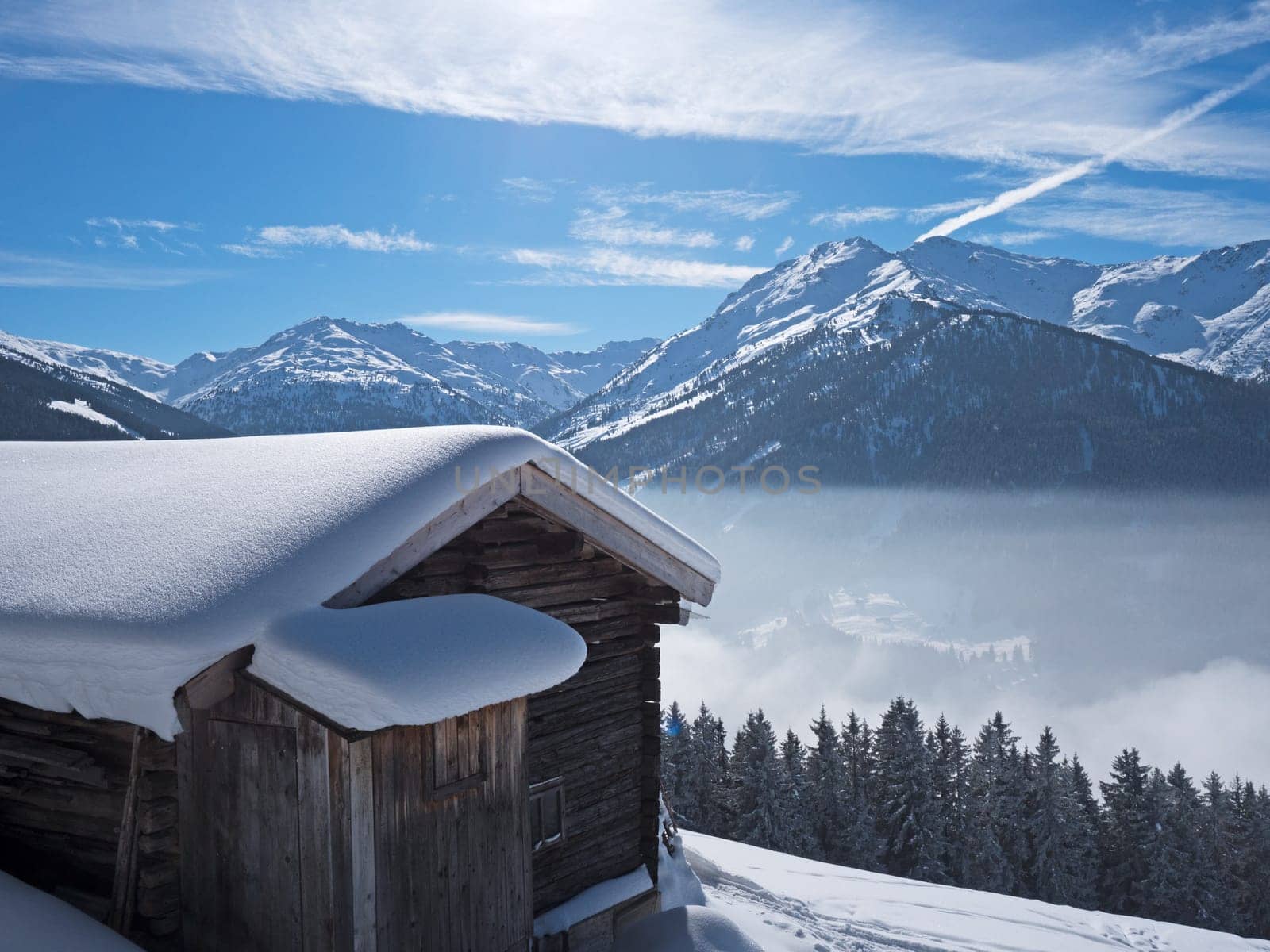 Winter landscape in the Alps