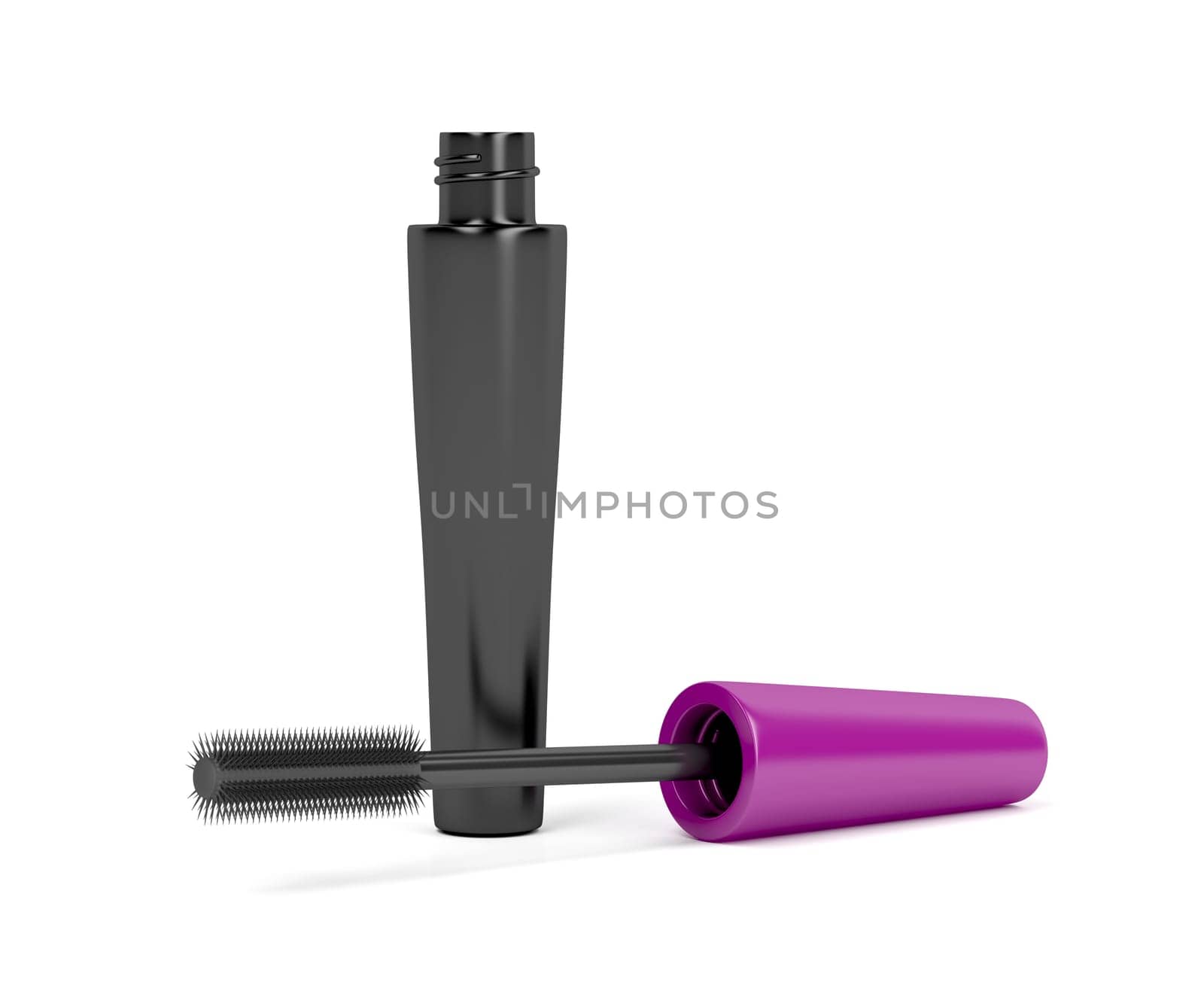 Mascara on a white background