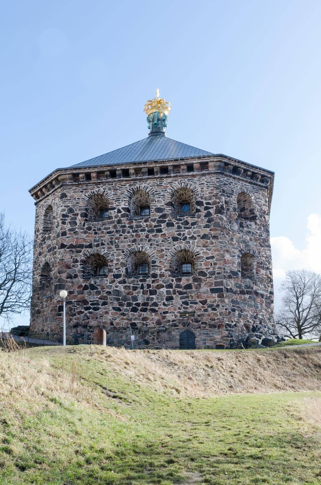 one old castle in gothenburg city made of stone and made to defence the city