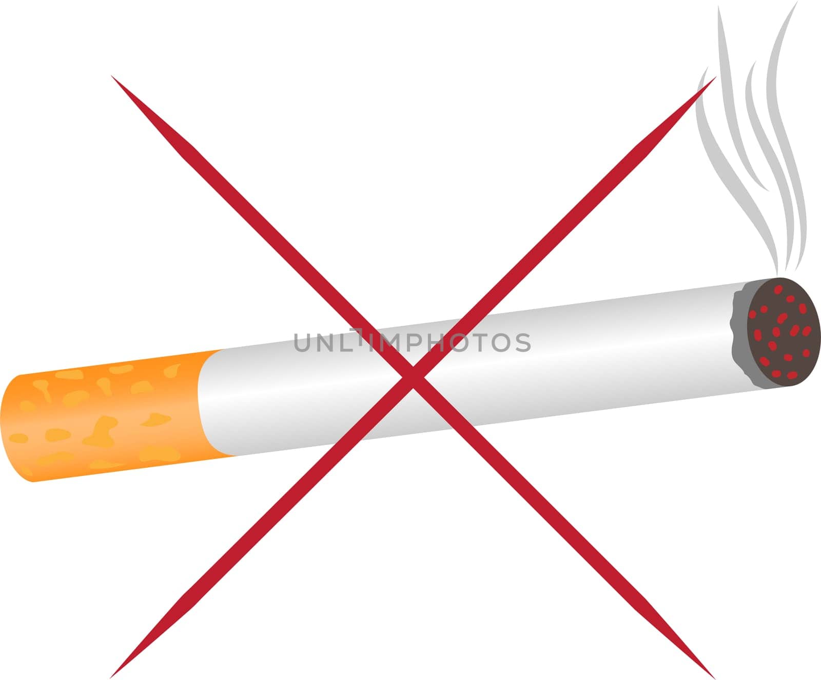 No smoking warning vector pictogram sign