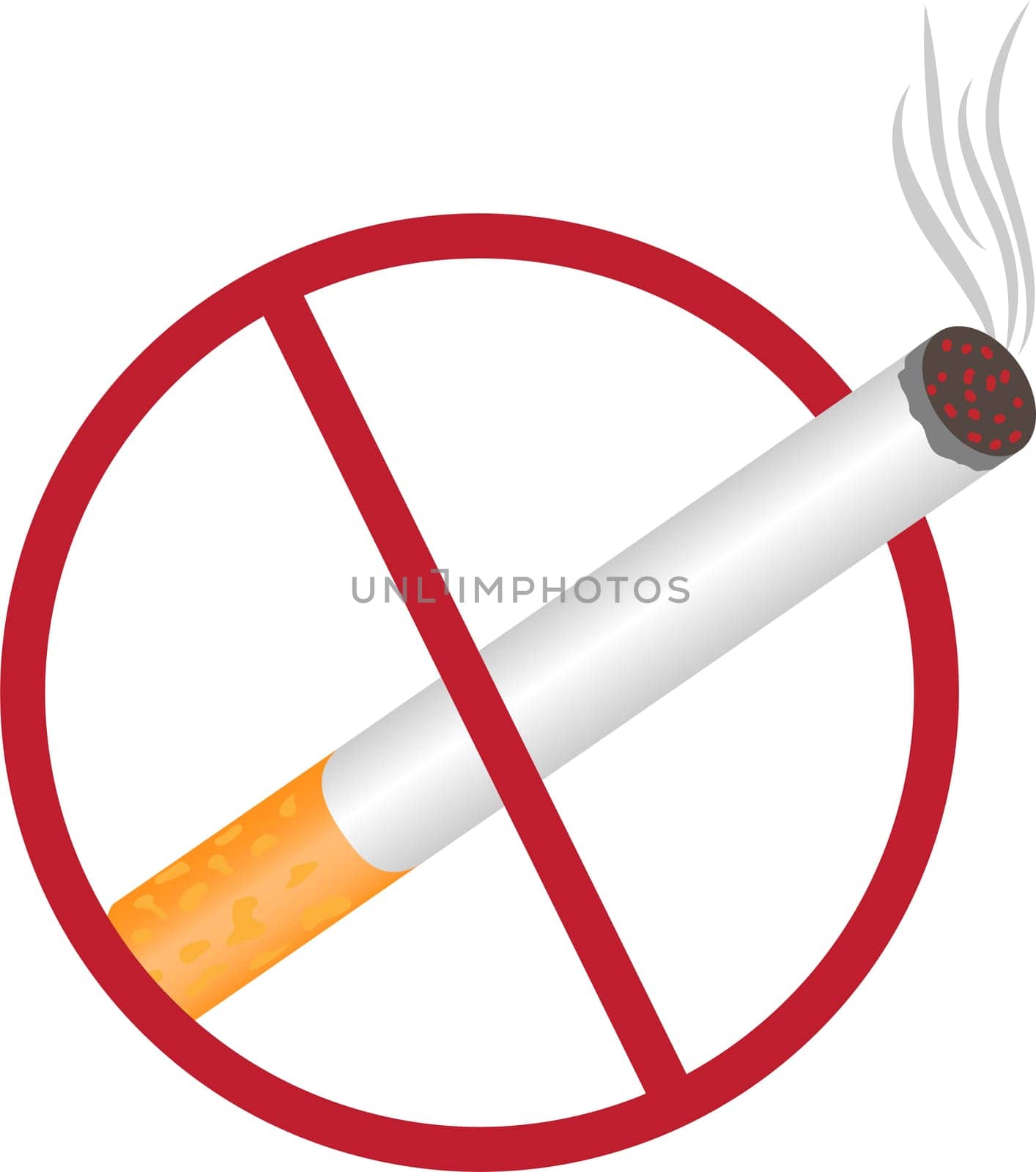 No smoking warning vector pictogram sign