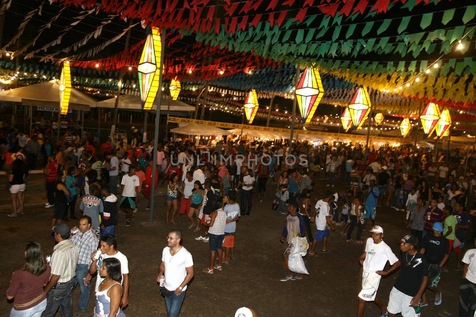 ilheus, bahia / brazil - june 26, 2011: street decoloration for Sao Joao party is seen in the city of Ilheus.