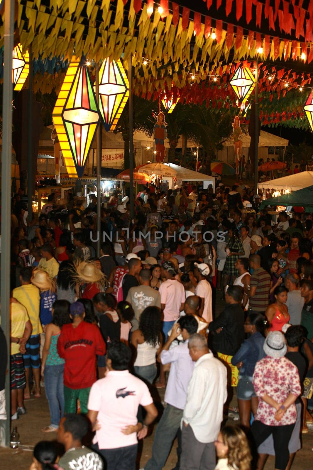 ilheus, bahia / brazil - june 26, 2011: street decoloration for Sao Joao party is seen in the city of Ilheus.