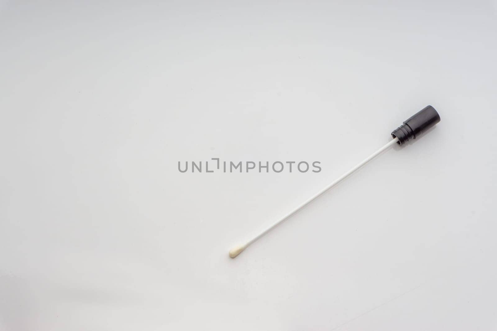Medical swab on white background. Healthcare dan Copy Space concept