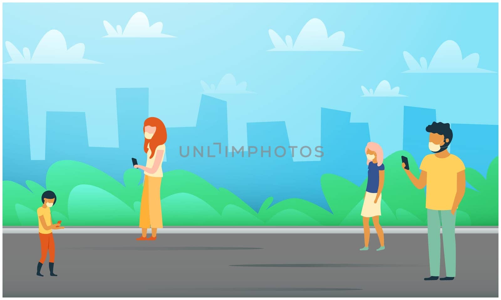 people are using phones on the road