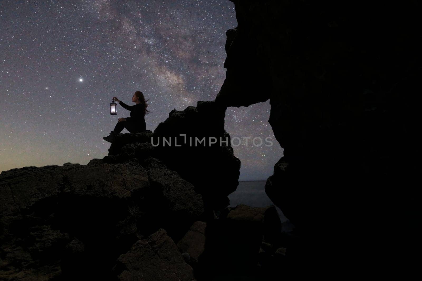 Night Sky Landscape Image of the Stars in the Universe