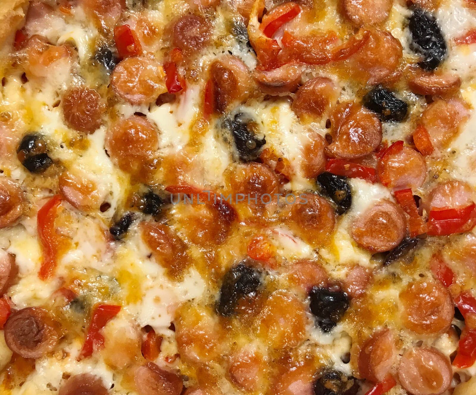 Close-Up Of Homemade Pizza Background
