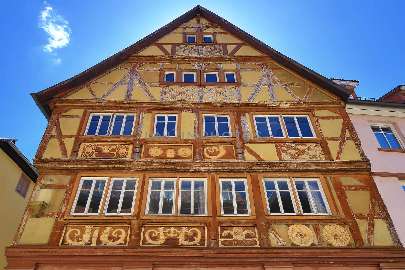 old historic half-timbered house of Tauberbischofsheim