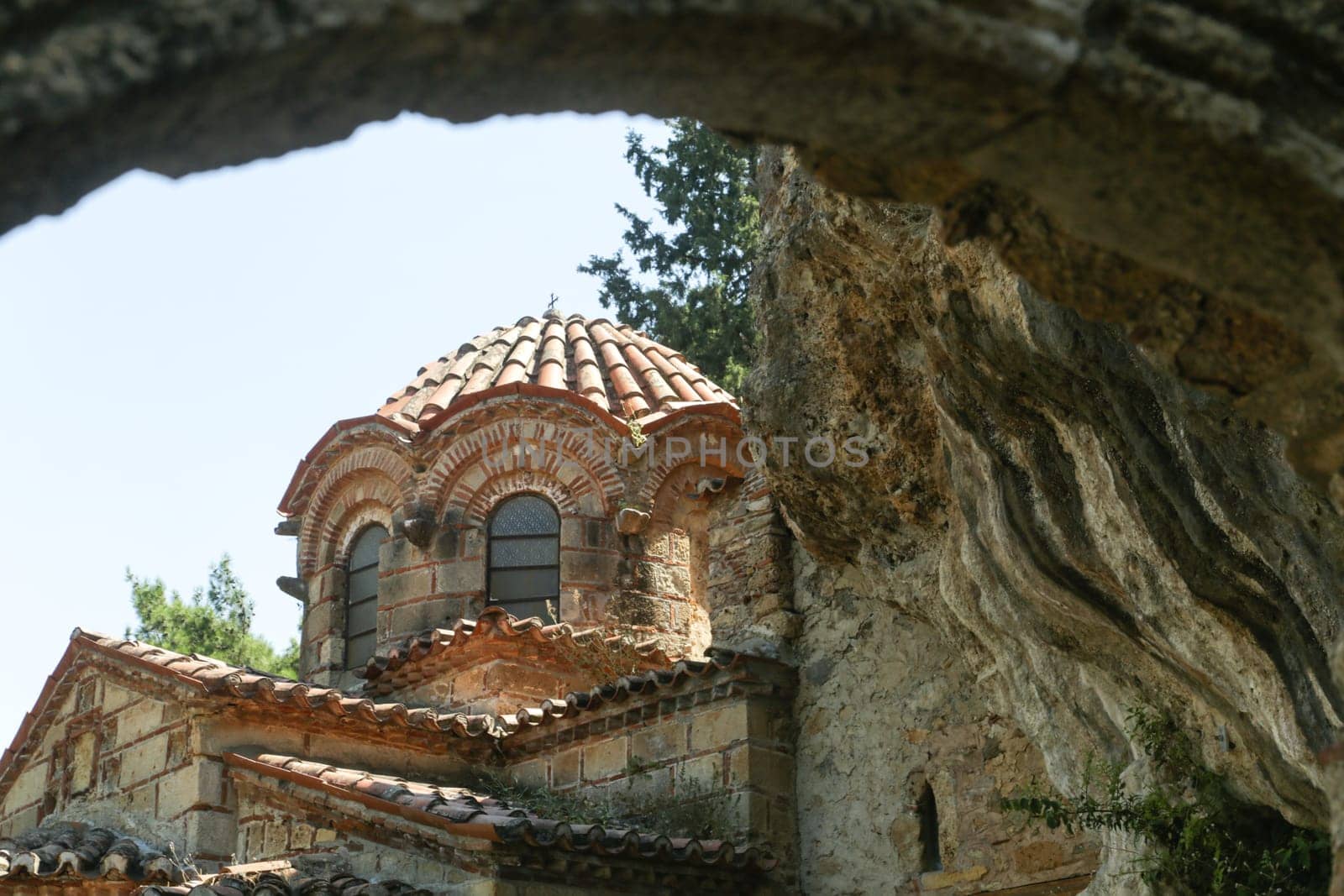 The abandoned medieval city of Mystras, Peloponnese, Greece.