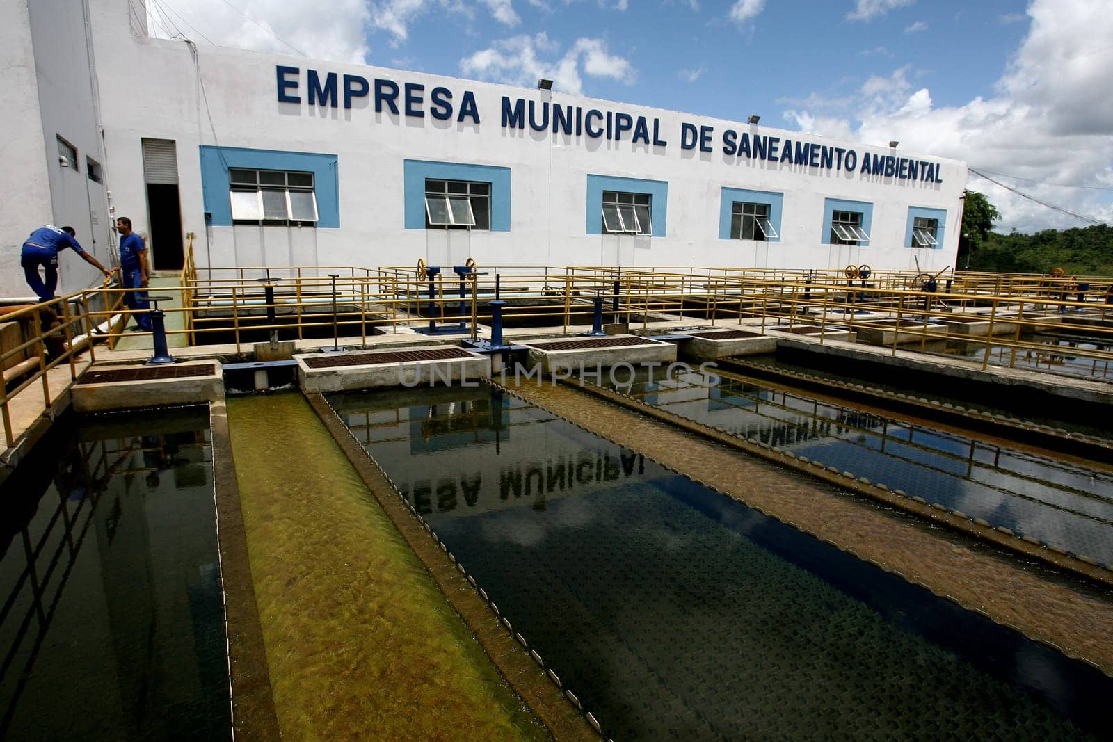 itabuna, bahia / brazil - march 2, 2012: Water treatment plant (ETA) of the Municipal Water and Sanitation Company - Emasa - in the city of Itabuna, in the south of Bahia.