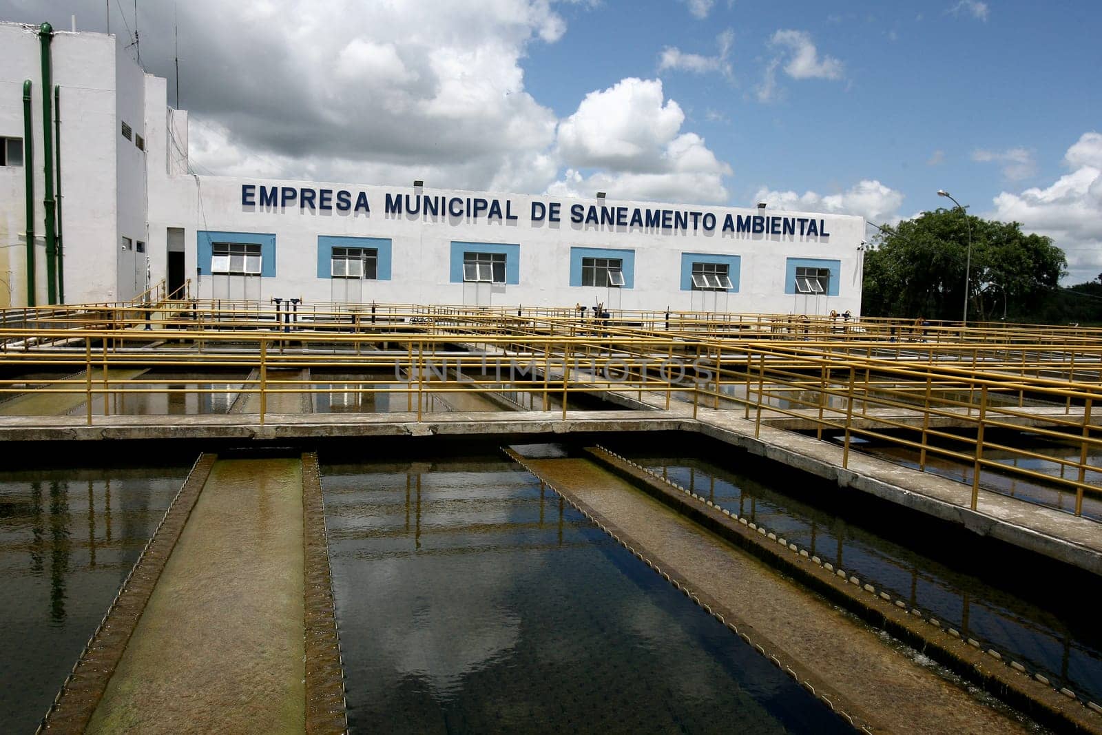 itabuna, bahia / brazil - march 2, 2012: Water treatment plant (ETA) of the Municipal Water and Sanitation Company - Emasa - in the city of Itabuna, in the south of Bahia.