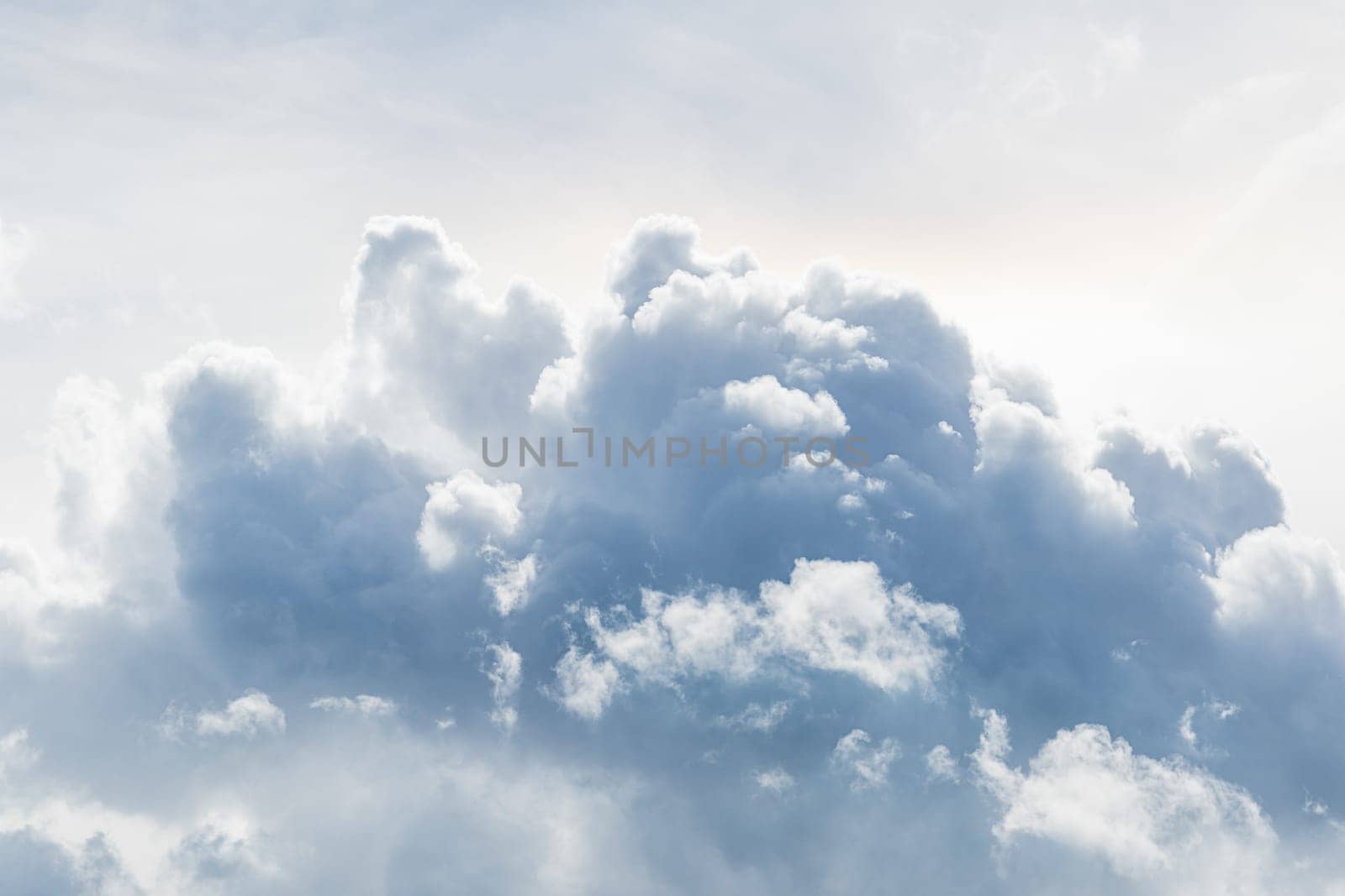 Close up clouds in blue sky before rain. The sky background