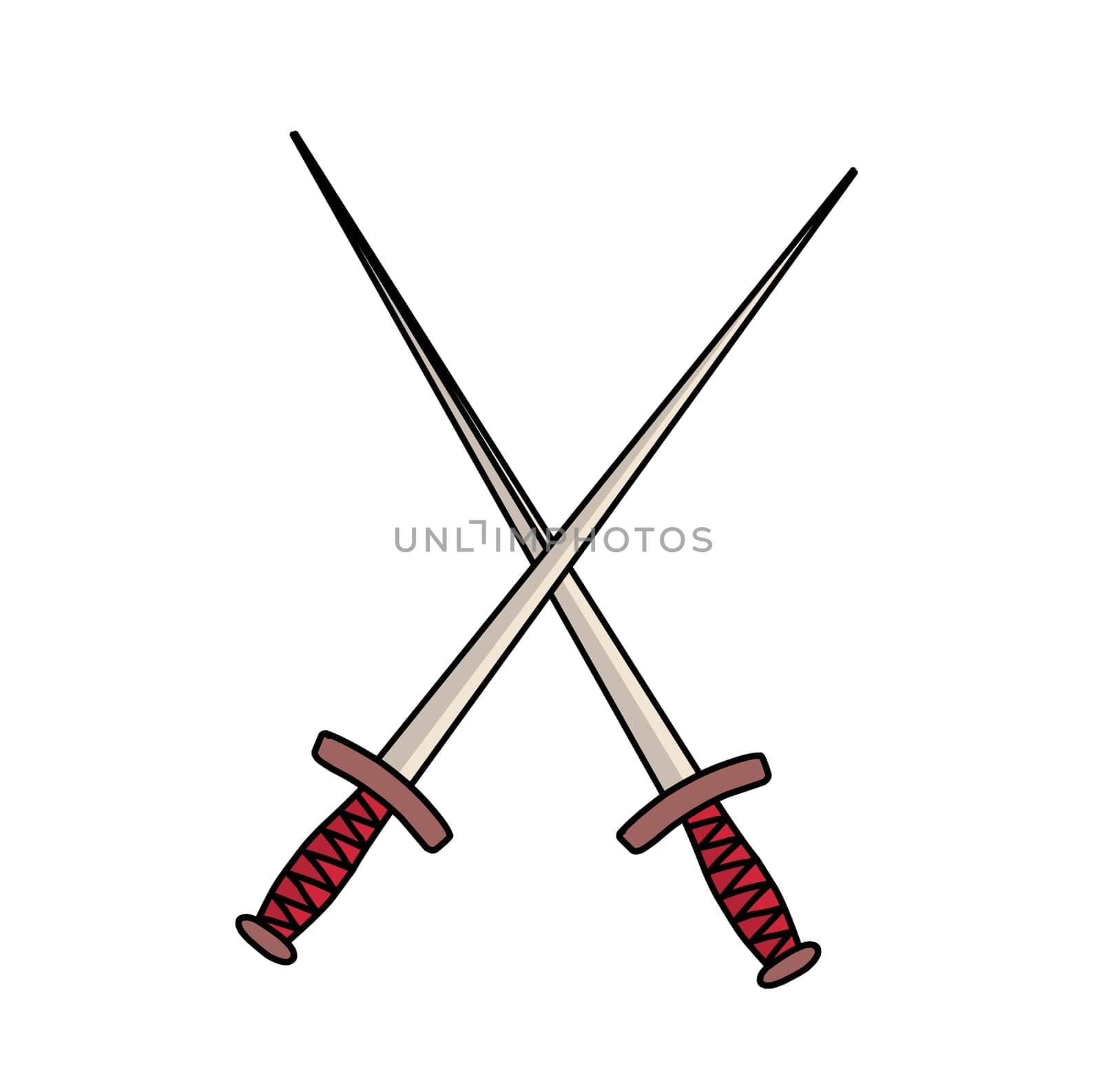 CROSSED SPAGS. Isolate on a white background. Vector illustration.