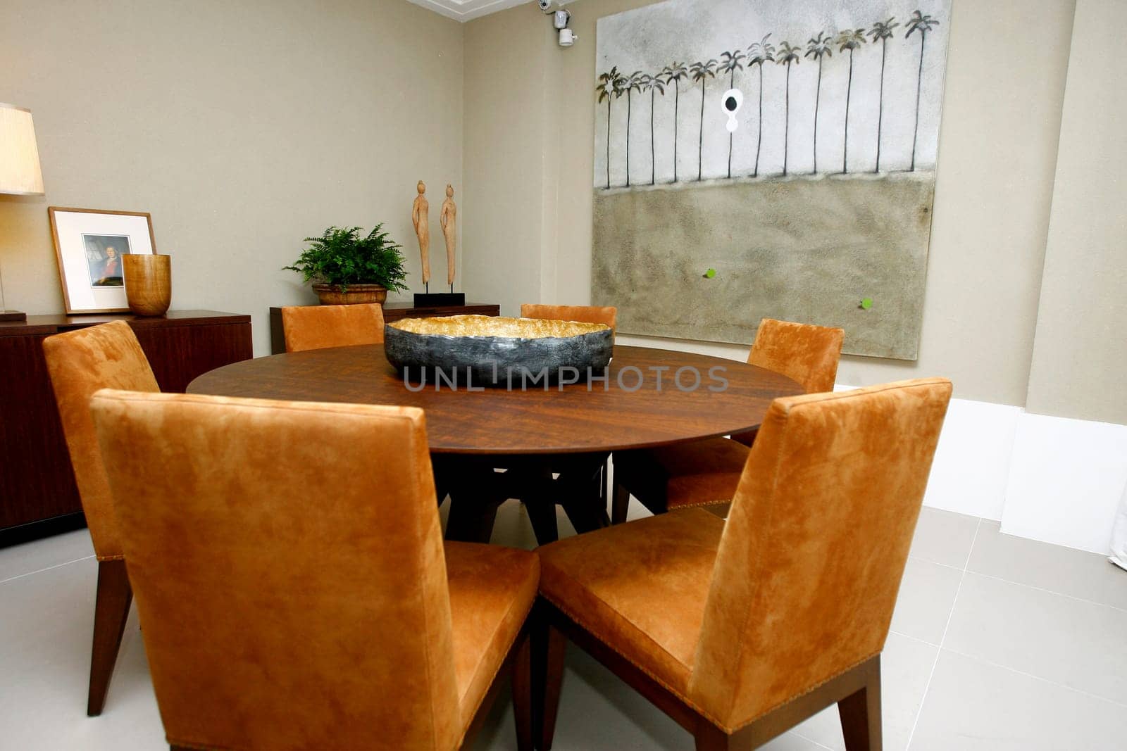 salvador, bahia / brazil - october 8, 2014: view of the dining room environment of an apartment in the city of Salvador.