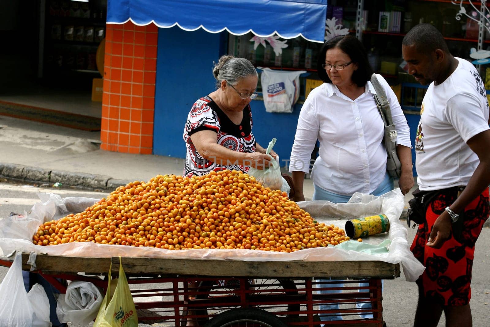 itabuna, bahia / brazil - november 22, 2011: caja fruit is seen for sale in the city of Itabuna in southern Bahia.