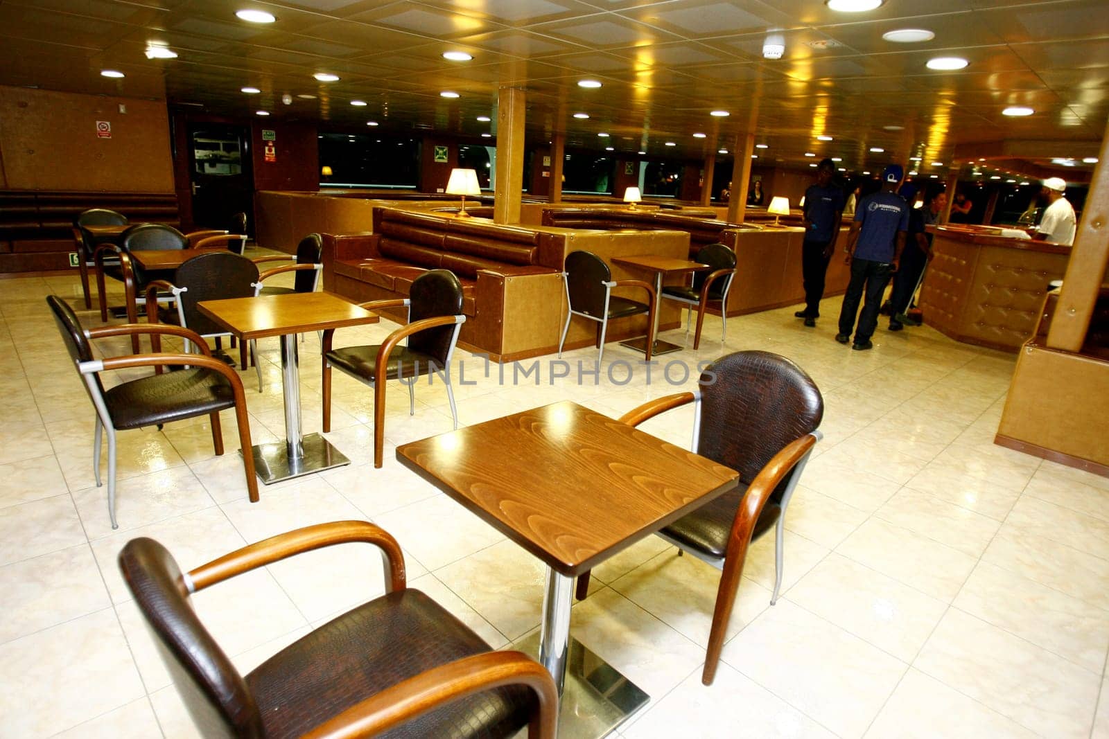 salvador, bahia / brazil - october 1, 2014: Passenger cabin of the Dorival Caymmi Ferry Boat, vessel that crosses the Baia de Todos os Santos from Salvador to Ilha de Itaparica..