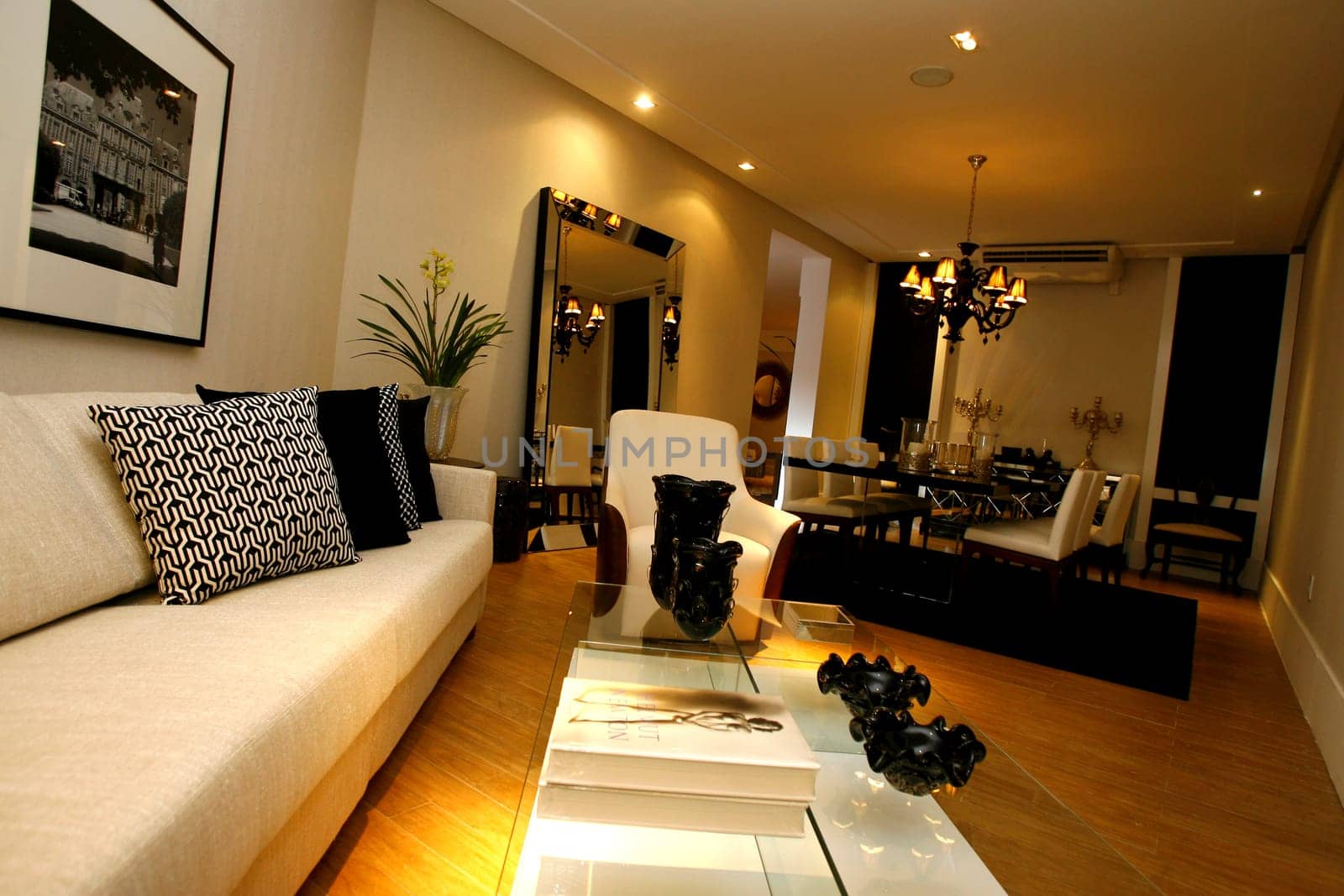 salvador, bahia / brazil - october 8, 2014: view of the living room environment of an apartment in the city of Salvador.