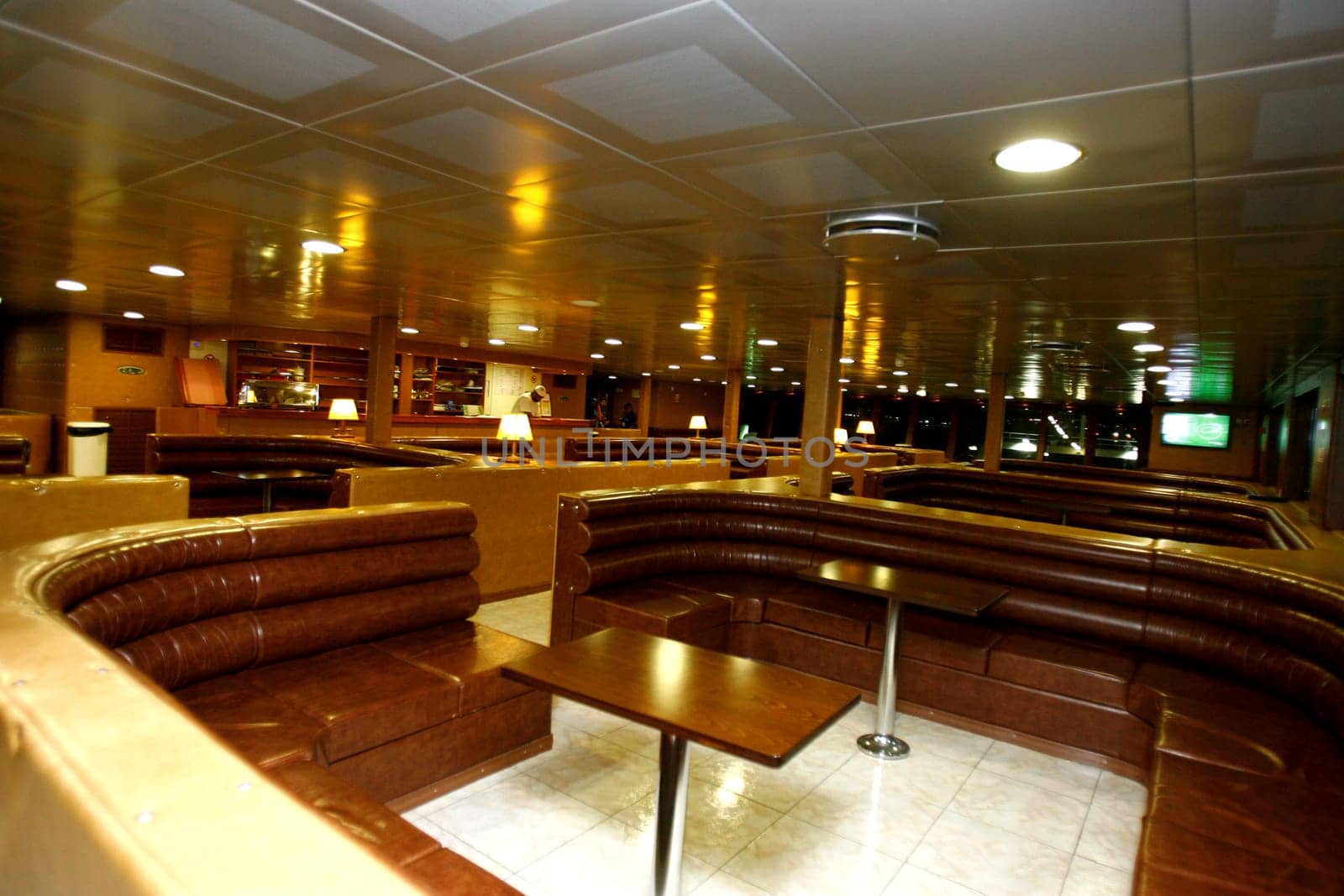 salvador, bahia / brazil - october 1, 2014: Passenger cabin of the Dorival Caymmi Ferry Boat, vessel that crosses the Baia de Todos os Santos from Salvador to Ilha de Itaparica..