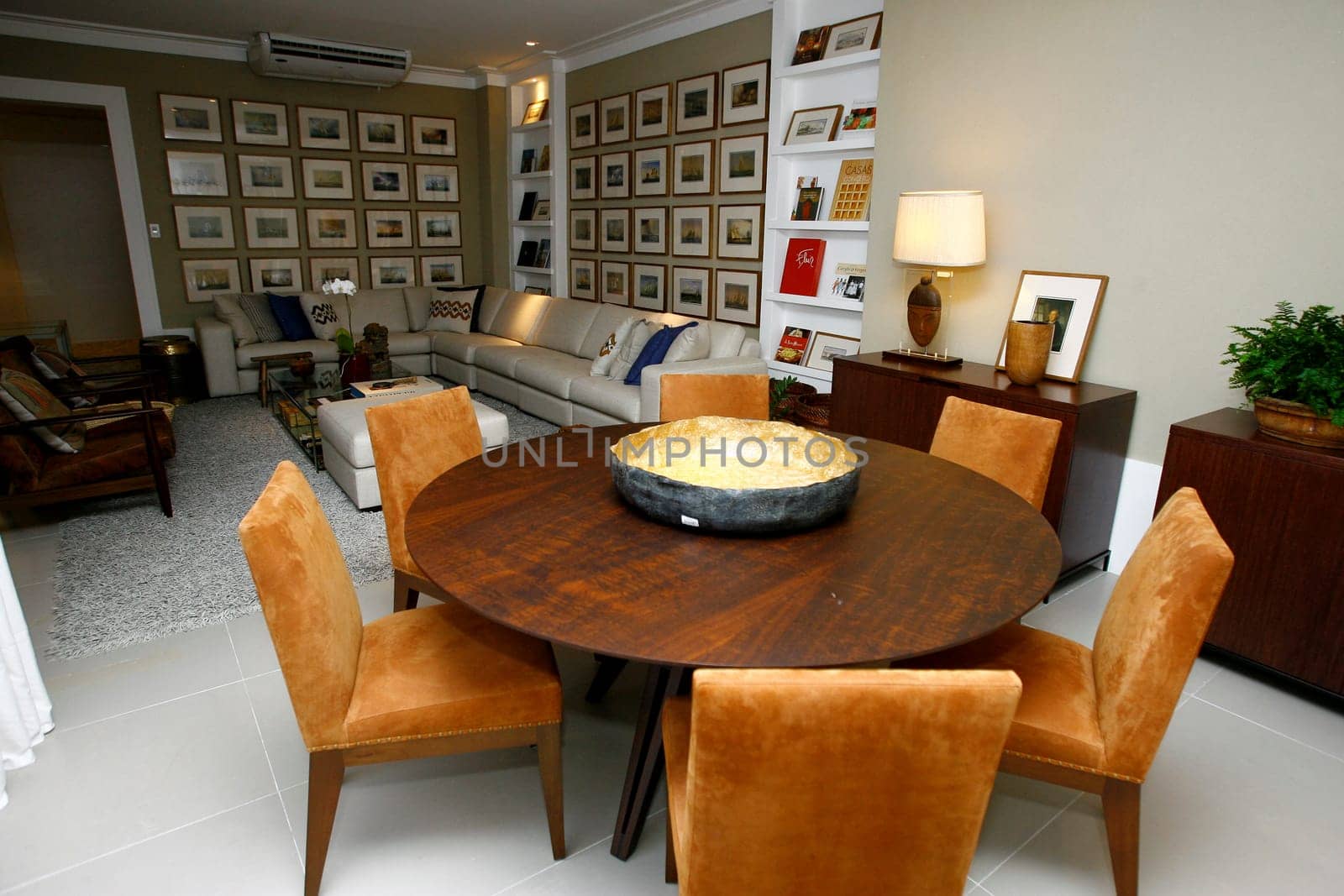 salvador, bahia / brazil - october 8, 2014: view of the dining room environment of an apartment in the city of Salvador.