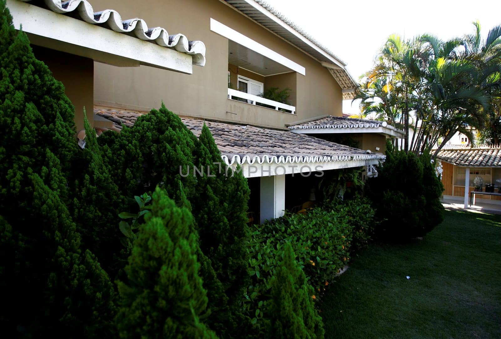 salvador, bahia / brazil - october 22, 2014: house decorated with various plants in the city of Salvador.