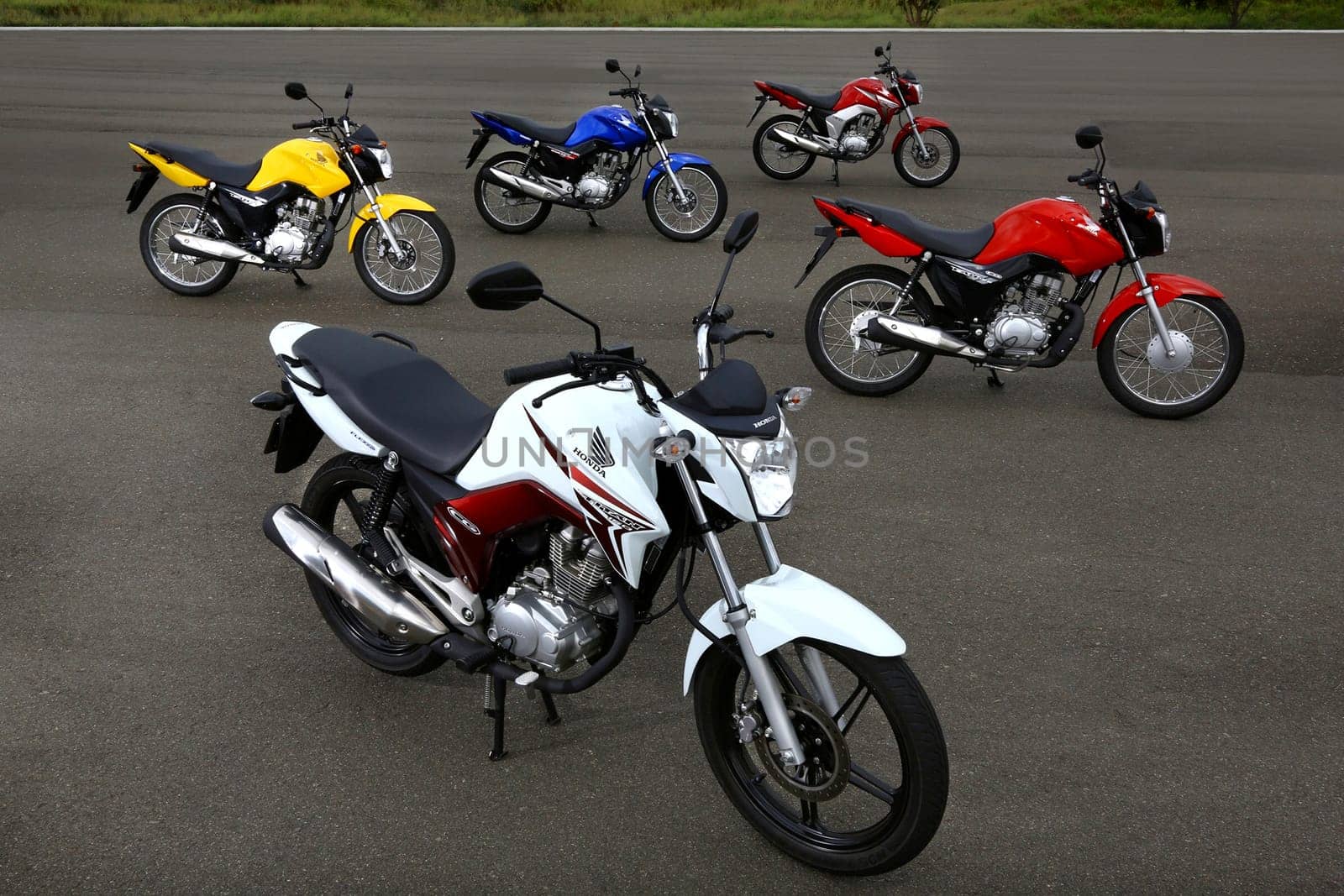 campinas, sao paulo / brazil - july 31, 2013: Honda CG model motorcycles are seen in the city of Campinas.