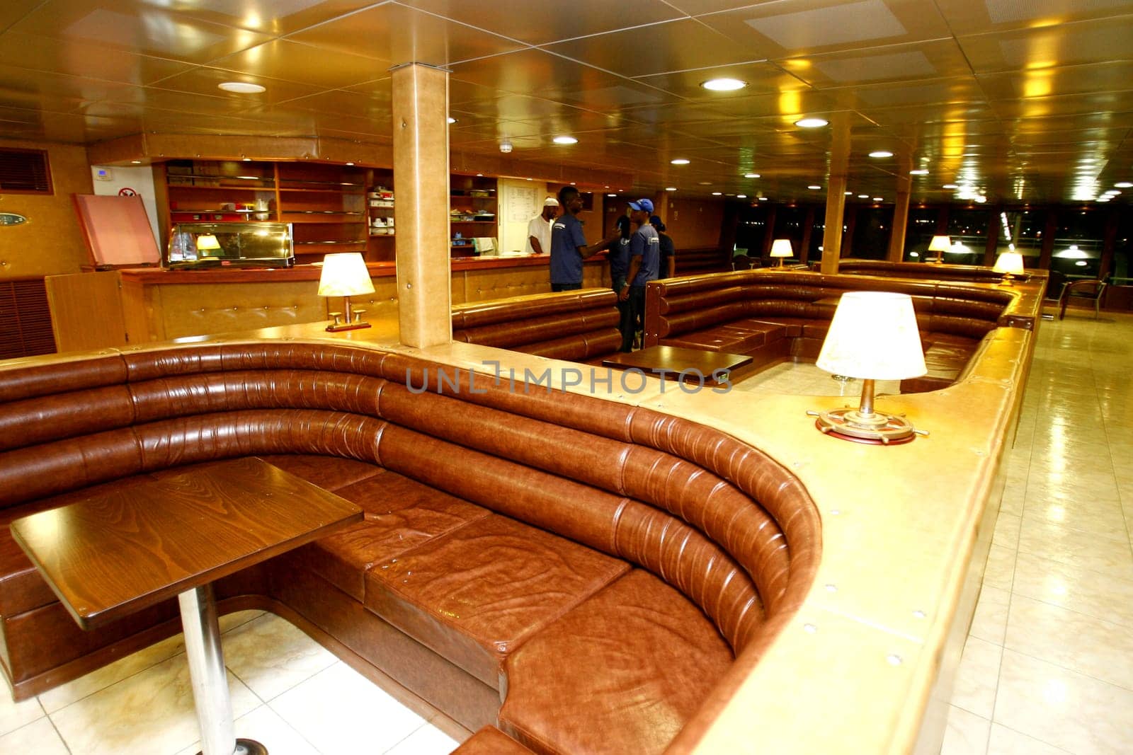 salvador, bahia / brazil - october 1, 2014: Passenger cabin of the Dorival Caymmi Ferry Boat, vessel that crosses the Baia de Todos os Santos from Salvador to Ilha de Itaparica..