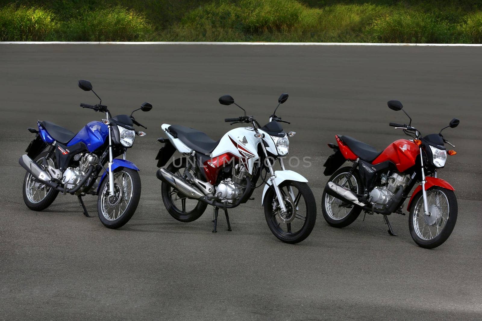 campinas, sao paulo / brazil - july 31, 2013: Honda CG model motorcycles are seen in the city of Campinas.