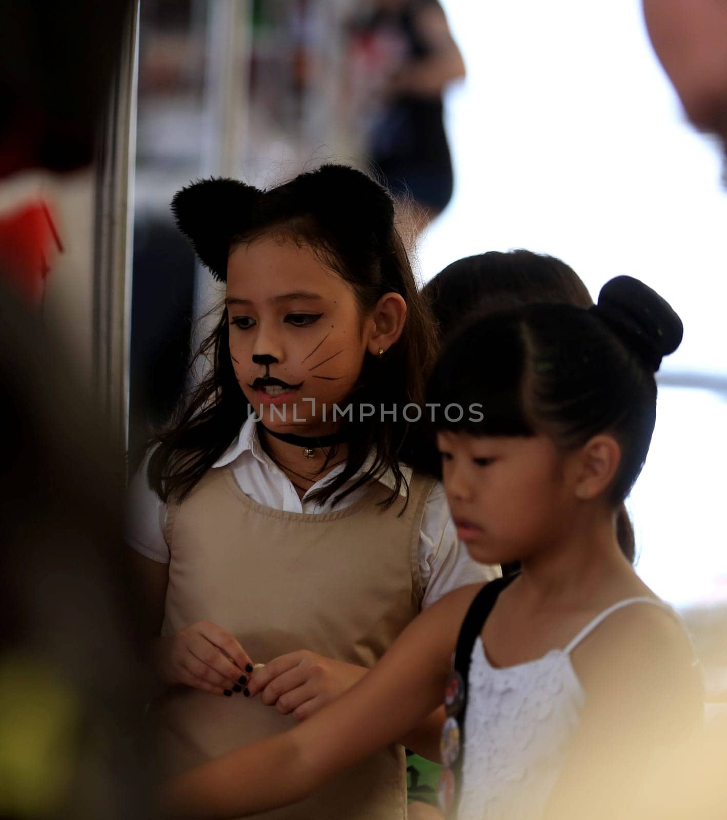 salvador, bahia / brazil - august 27, 2016: people are seen in store stand during japanese culture party at Parque de Exposicoes in the city of Salvador.