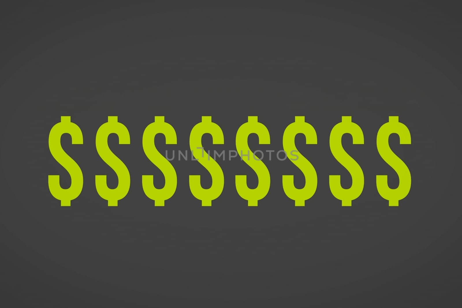 The symbol of dollars on a gray background. dollar sign.