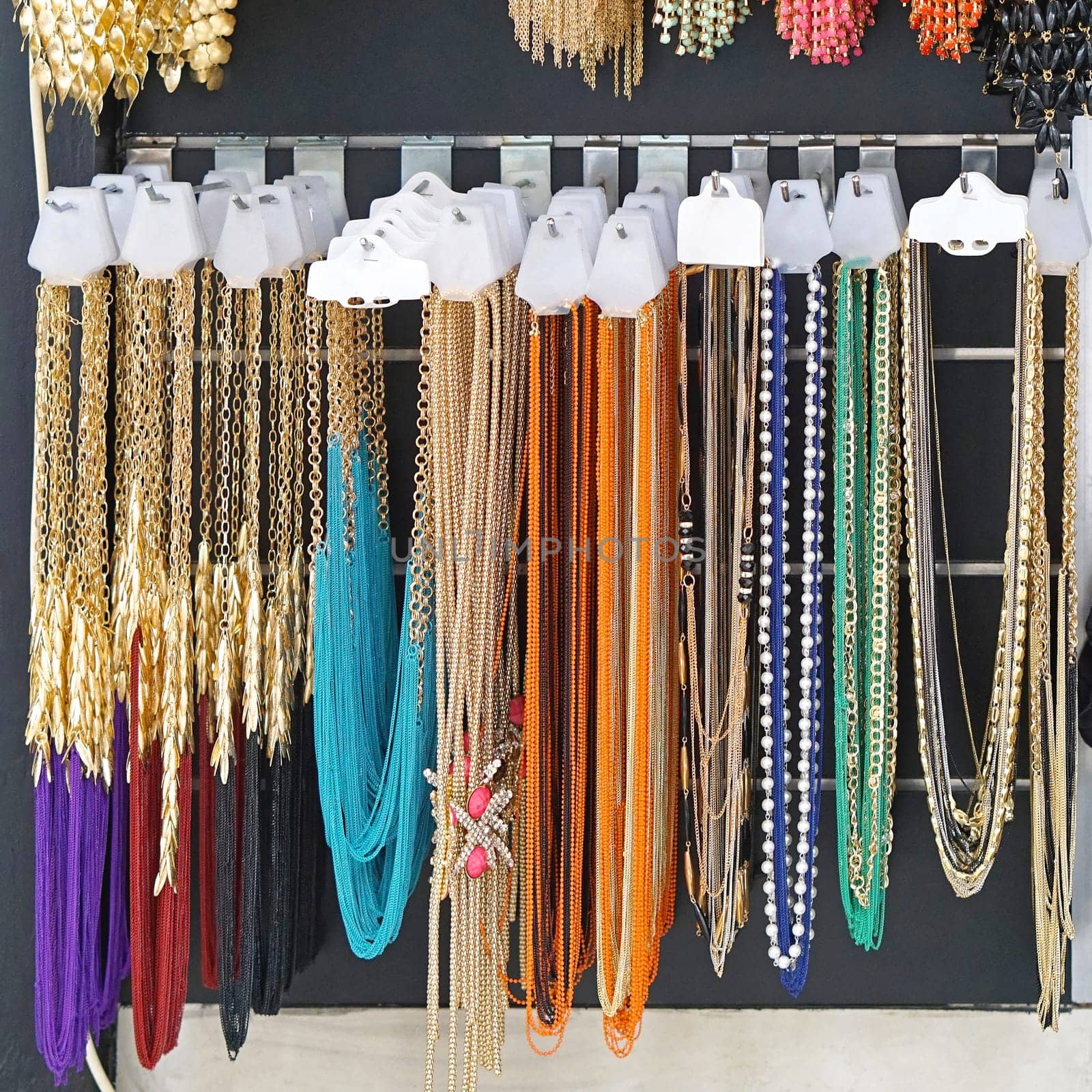 Various modern bijou necklaces for sale