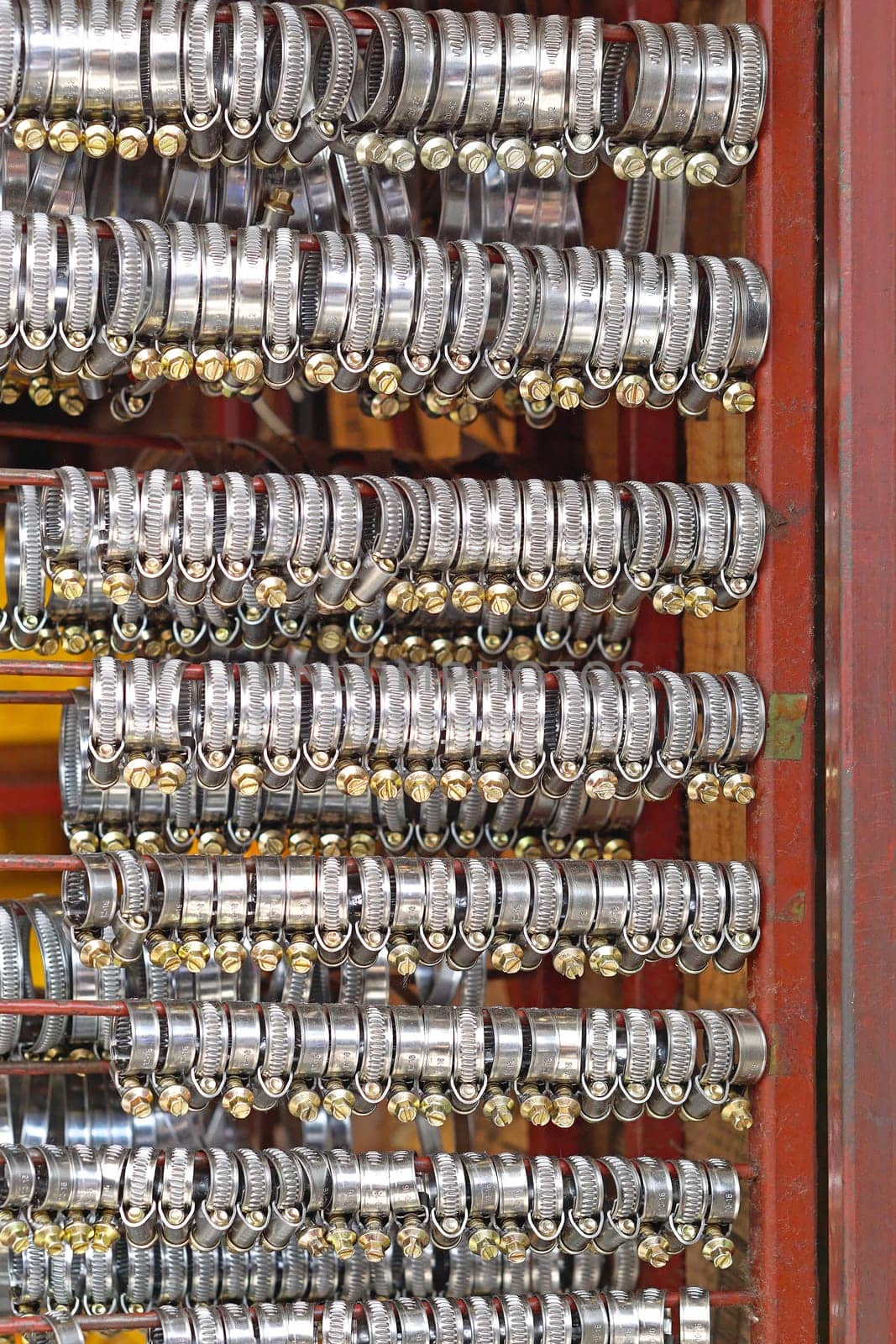 Hose clamps and clips fastener device parts
