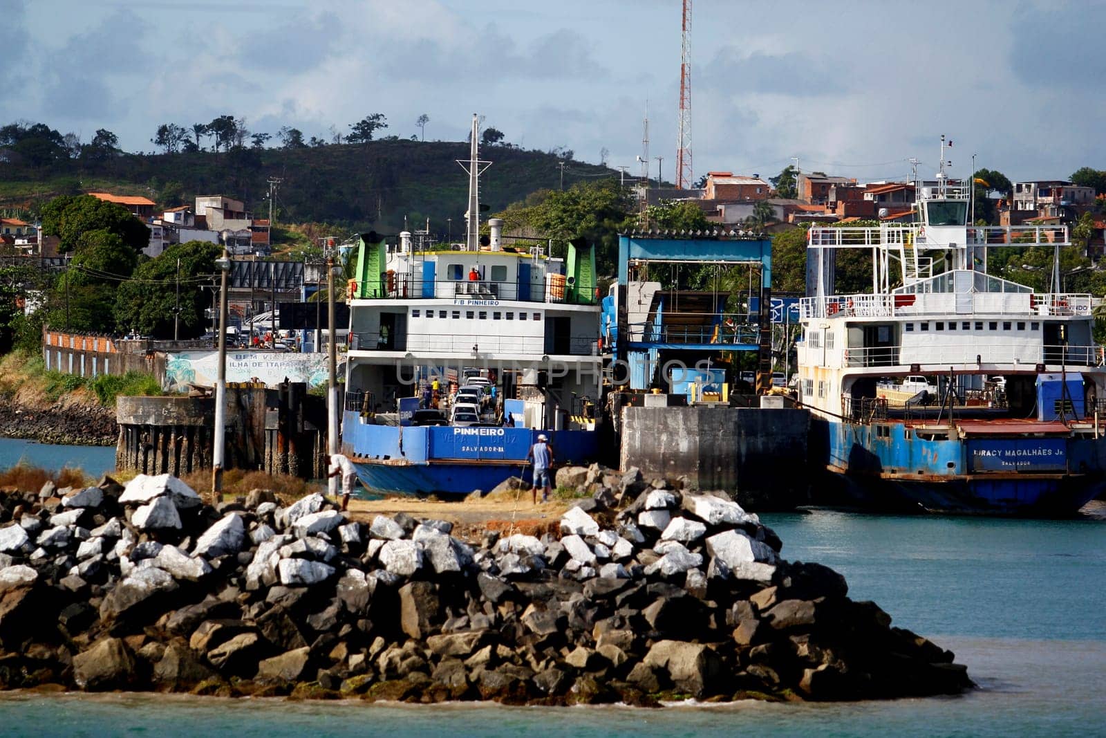 salvador, bahia / brazil - november 3, 2014: ferr bolts are seen at Bom Despacho Terminal on Itaparica Island..