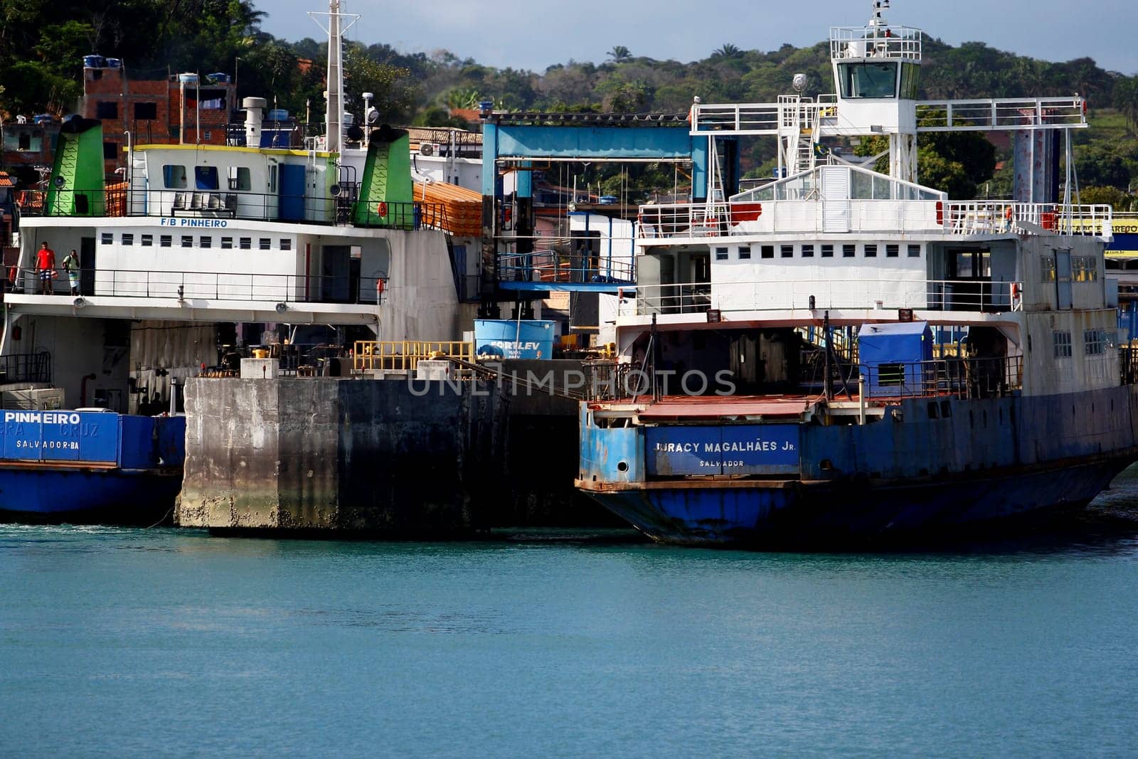 salvador, bahia / brazil - november 3, 2014: ferr bolts are seen at Bom Despacho Terminal on Itaparica Island..