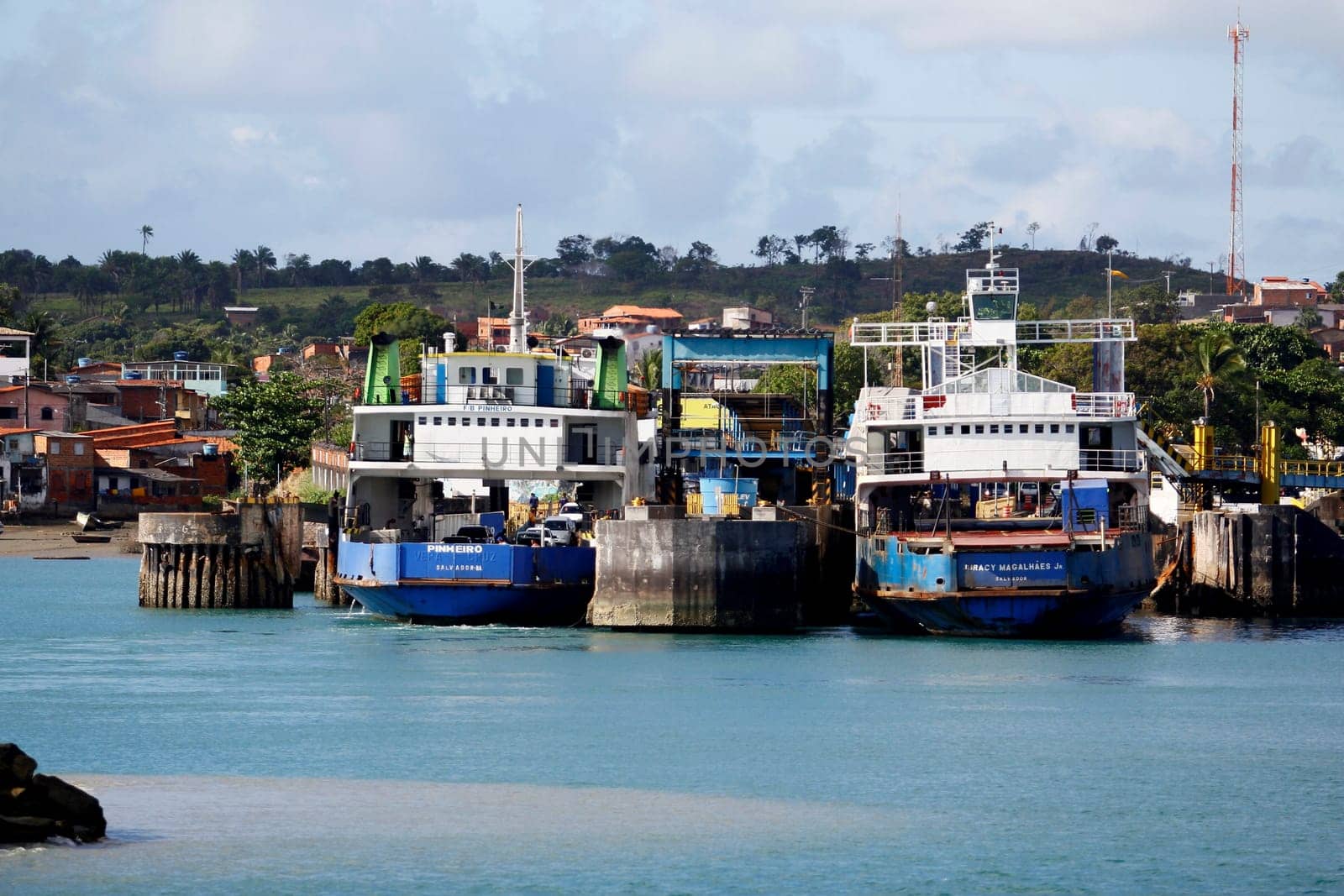 salvador, bahia / brazil - november 3, 2014: ferr bolts are seen at Bom Despacho Terminal on Itaparica Island..