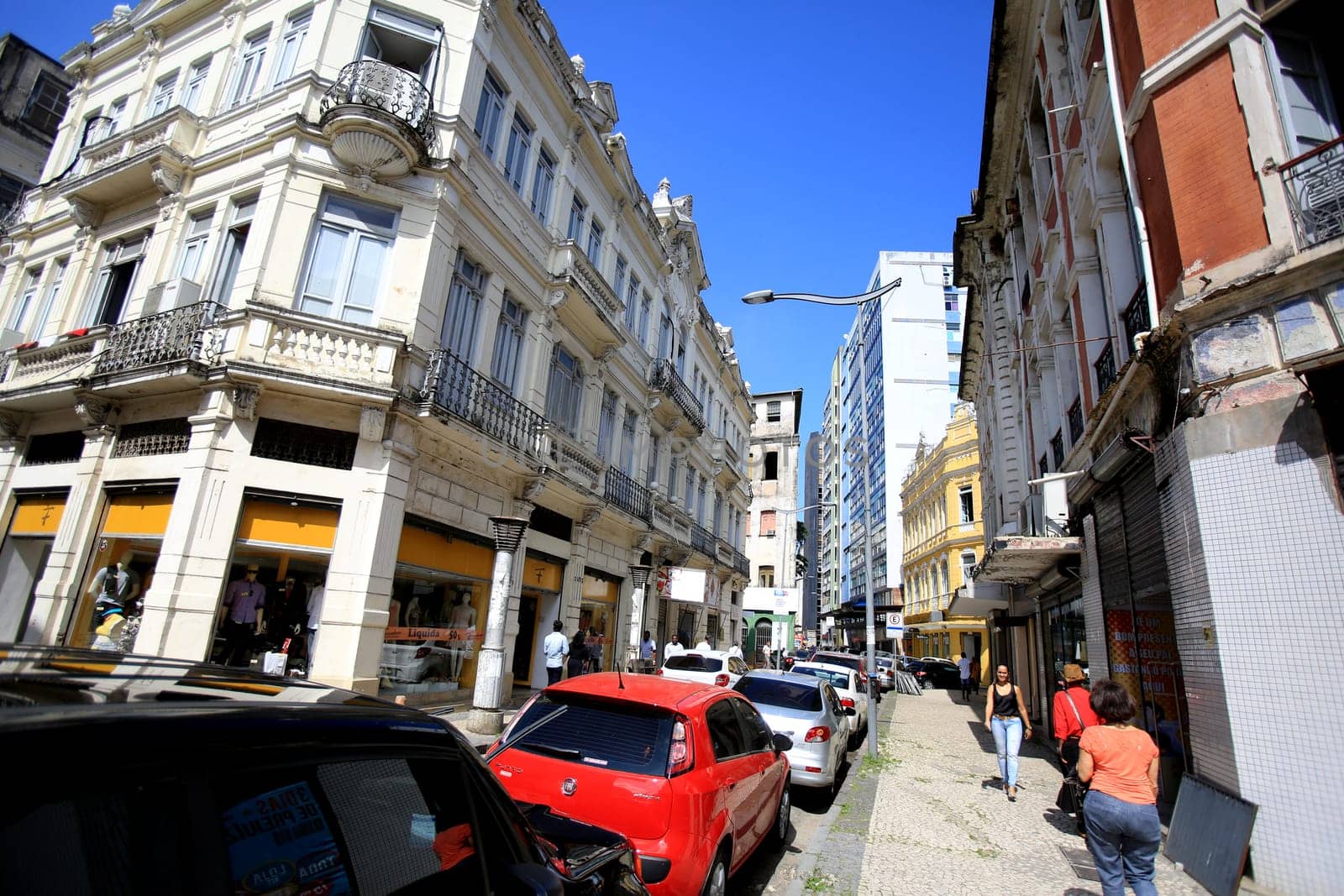 Salvador, Brazil - August 22, 2016: View of commercial buildings in the neighborhood Comercio in Salvador (BA). ISTOCK / Joá Souza..................  ............