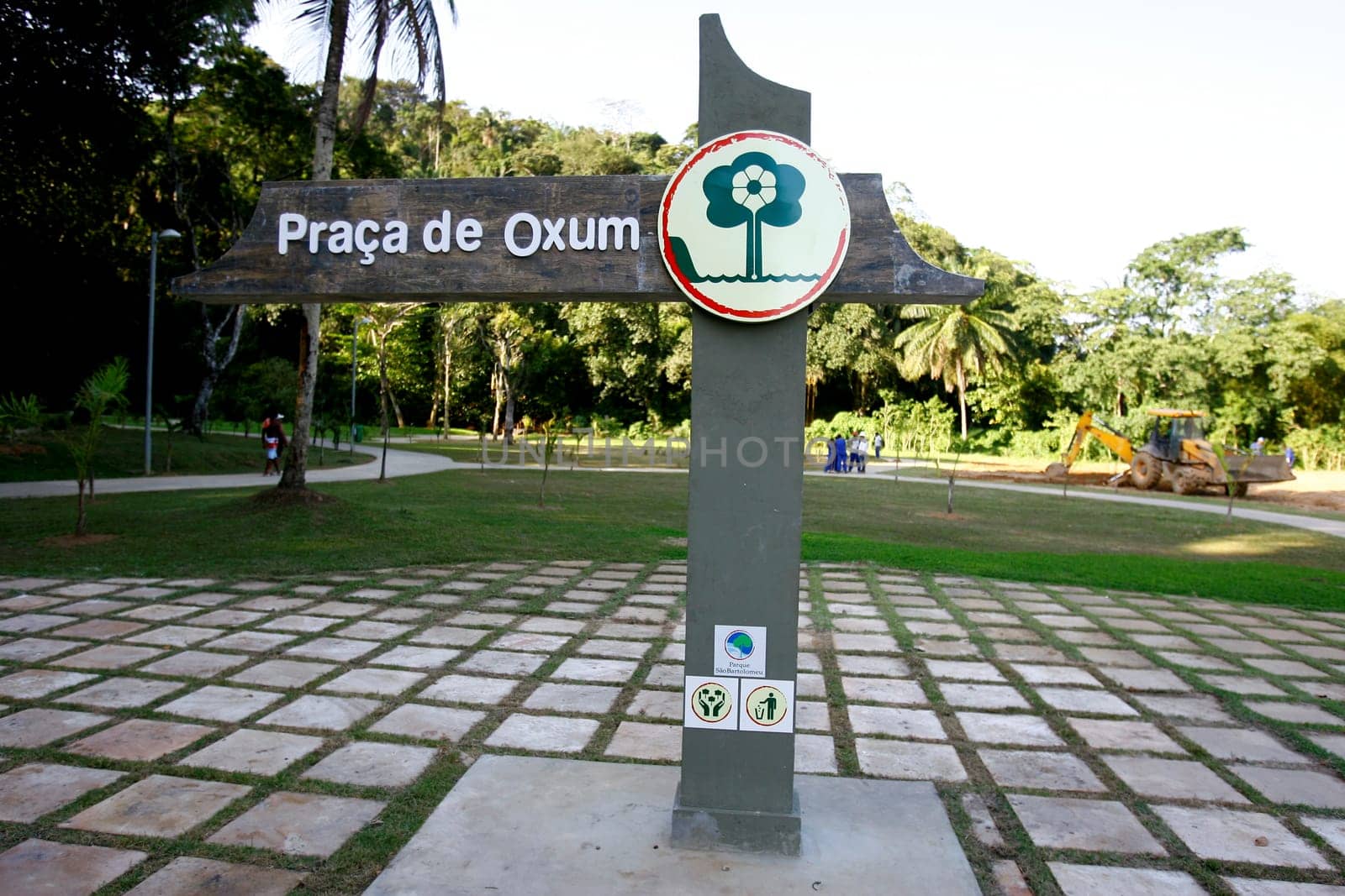 salvador, bahia / brazil - september 30, 2014: view of Oxum square in Parque Sao Bartolomeu, suburb of the city of Salvador.