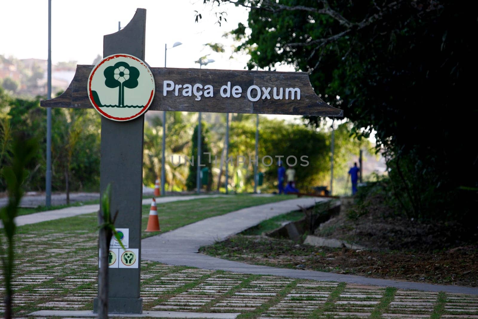 salvador, bahia / brazil - september 30, 2014: view of Oxum square in Parque Sao Bartolomeu, suburb of the city of Salvador.