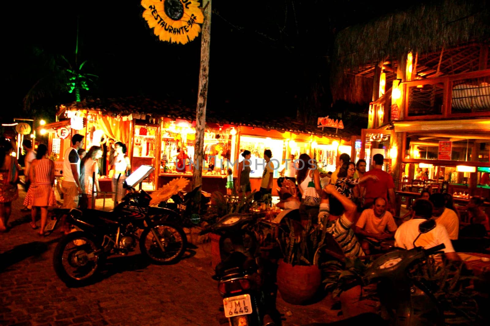 Porto Seguro, Bahia / Brazil - January 3, 2008: restaurant in the district of Arraial D'Ajuda in the city of Porto Seguro.
